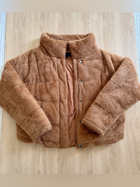 Kendall & Kylie Jackets & Blazers - Kendall & Kylie Cozy Chestnut Brown Faux-Fur Puffer Jacket